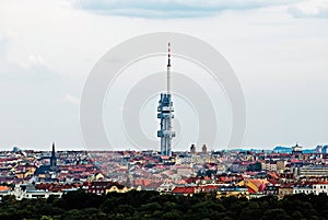 Zizkov TV transmitter in Prague