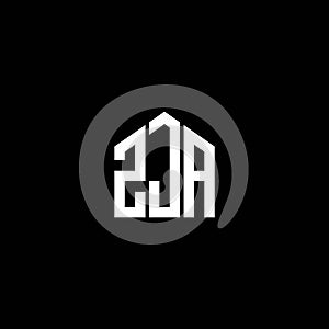 ZJA letter logo design on BLACK background. ZJA creative initials letter logo concept. ZJA letter design