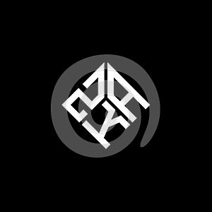 ZKA letter logo design on black background. ZKA creative initials letter logo concept. ZKA letter design