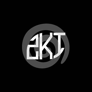 ZKI letter logo design on black background. ZKI creative initials letter logo concept. ZKI letter design