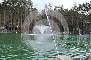 Zlatibor lake, Serbia, Fontains lake