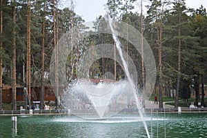 Zlatibor lake, Serbia, Fontains lake