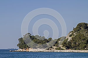 Zlatni peninsula near Rovinj in Istria