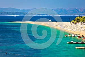 Zlatni Rat famous turquoise beach view