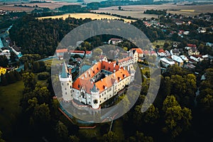 Zleby Chateau is a chateau approximately 7 km east of Caslav in the Czech Republic