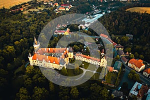Zleby Chateau is a chateau approximately 7 km east of Caslav in the Czech Republic