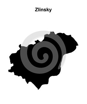 Zlinsky outline map