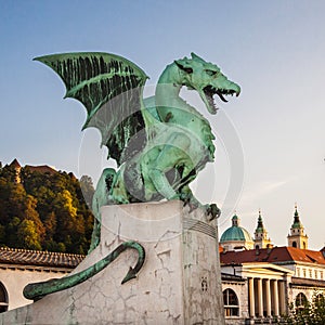 Zmajski most (Dragon bridge), Ljubljana, Slovenia, Europe photo