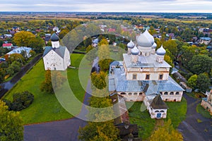 Znamensky Cathedral and Spasskaya Church. Veliky Novgorod