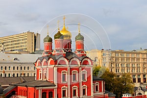 Znamensky cathedral in Zaryadye park in Moscow, Russia