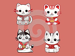 Zodiac Cat Whimsy - Lunar New Year Illustration
