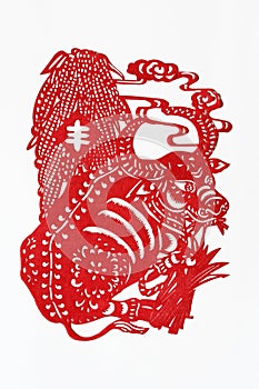 Zodiac Chinese Paper-cutting (Ox)