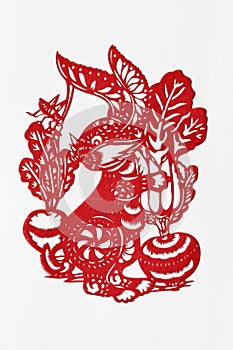 Zodiac Chinese Paper-cutting (Rabbit)