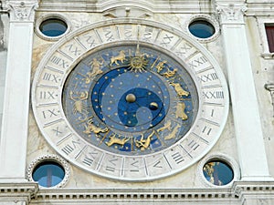 Zodiac clock at San Marco square in Venice, Italy