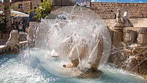 Zodiac Fountain in Jaffa, aka Yaffo, in Tel Aviv, Israel photo