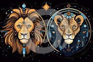 Zodiac Leo Symbol Leo the lion star sign The constellation of Leo is a sign of the leaders