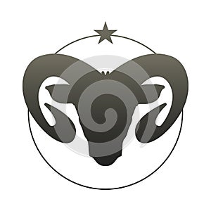 Zodiac Sign. Aries. Vector Illustration