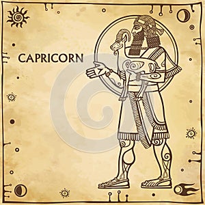 Zodiac sign Capricorn. photo