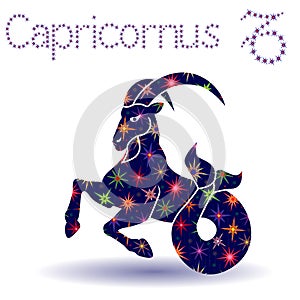 Zodiac sign Capricornus stencil photo