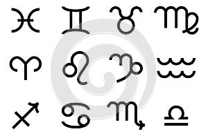 Zodiac sign icons