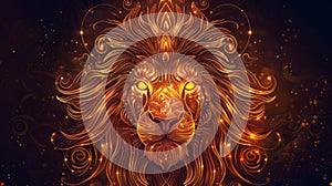 Zodiac sign Leo. Astrological horoscope symbol