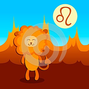 Zodiac sign Leo.