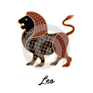 Zodiac sign Leo. The symbol of the astrological horoscope.