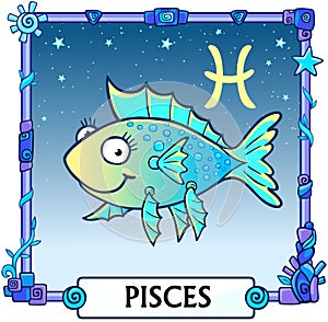 Zodiac sign Pisces.