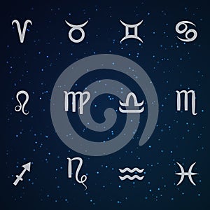 Zodiac sign set.