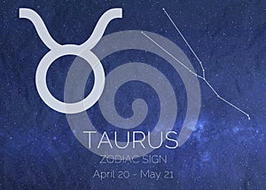 Zodiac Sign Taurus astrologic infographics