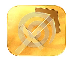 Zodiac signs sagittarius on white background