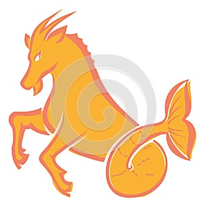 Zodiac symbol illustration of Capricorn