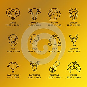 Zodiac symbols.