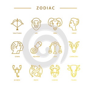 Zodiac symbols.