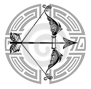 Zodiac Wheel with sign of Sagittarius