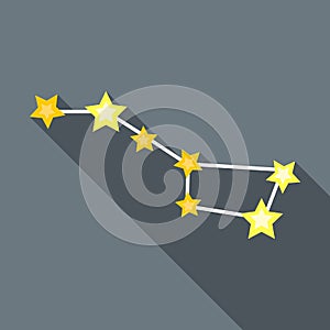 Zodiacal constellation icon, flat style