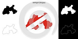 Zofingen outline map