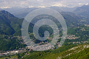 Zogno aerial, Italy