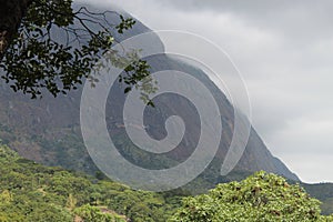 Zomba mountain slope with green grass