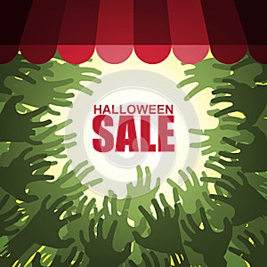 Zombie crowd Halloween sale