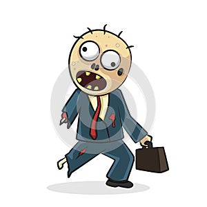Zombie in drawing style isolated .