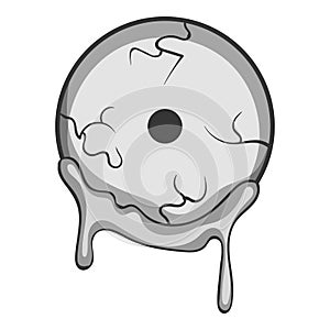 Zombie eye icon monochrome