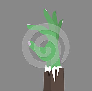 Zombie Hand business flat vector