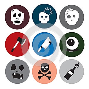 Zombie icon theme set