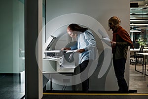 Zombie manager group in queue for copier at office