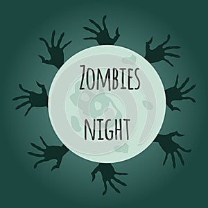 Zombie night illustration.