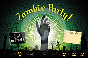 Zombie party/ Halloween party banner