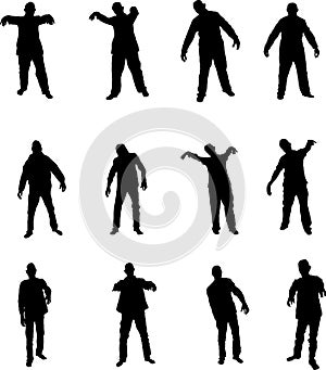 Zombie Silhouettes Set