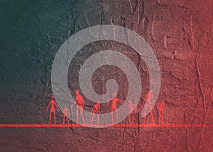 Zombie silhouettes set