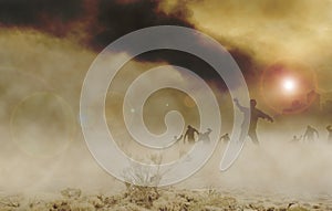 Zombies desert horizontal